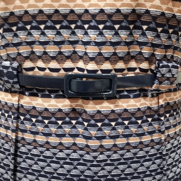 ILE NEW YORK MULTI-COLOUR PRINT SHEATH DRESS WITH BELT WOMEN SIZE 10 - Picture 5 of 12